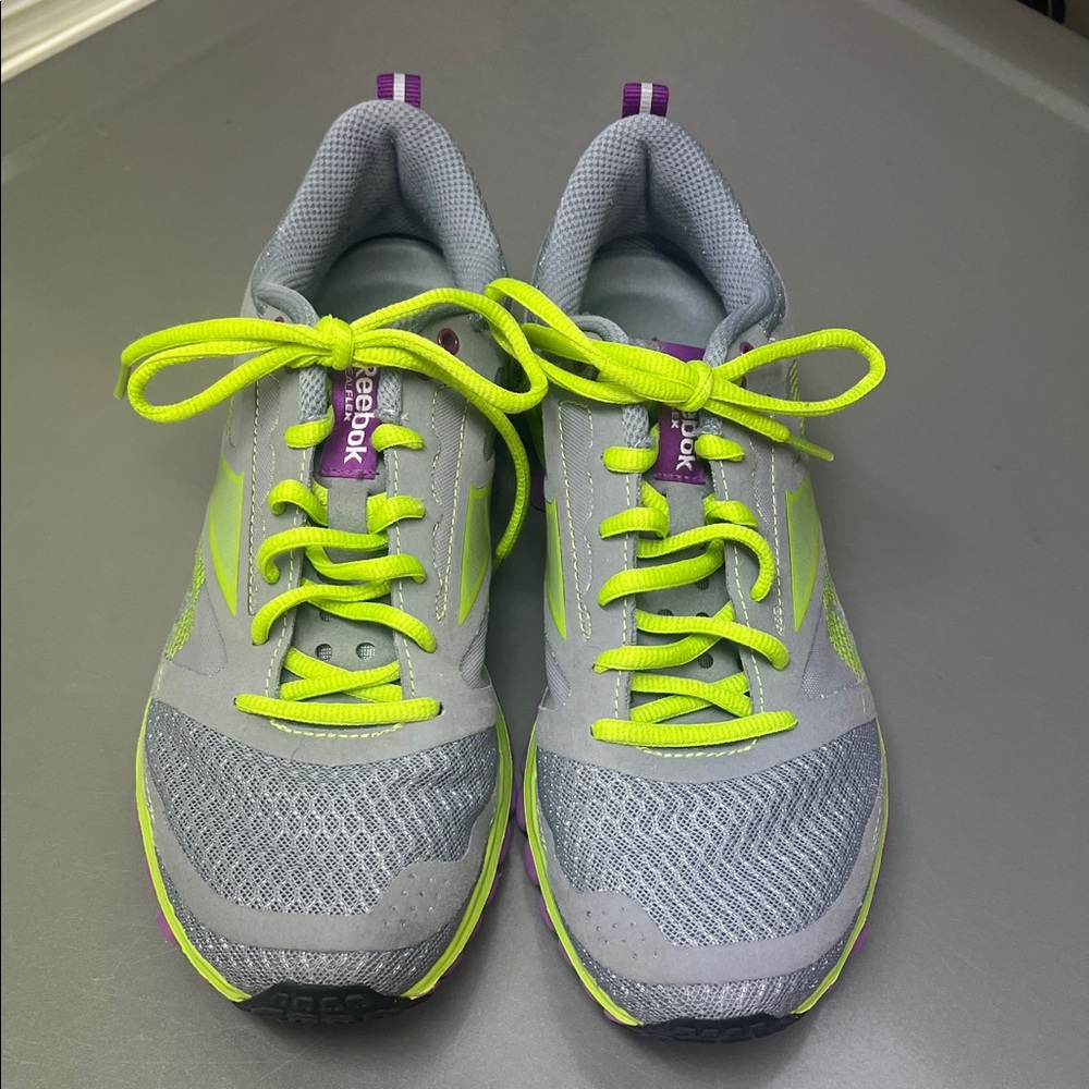 Reebok Women's Gray and Lime Athletic Shoes